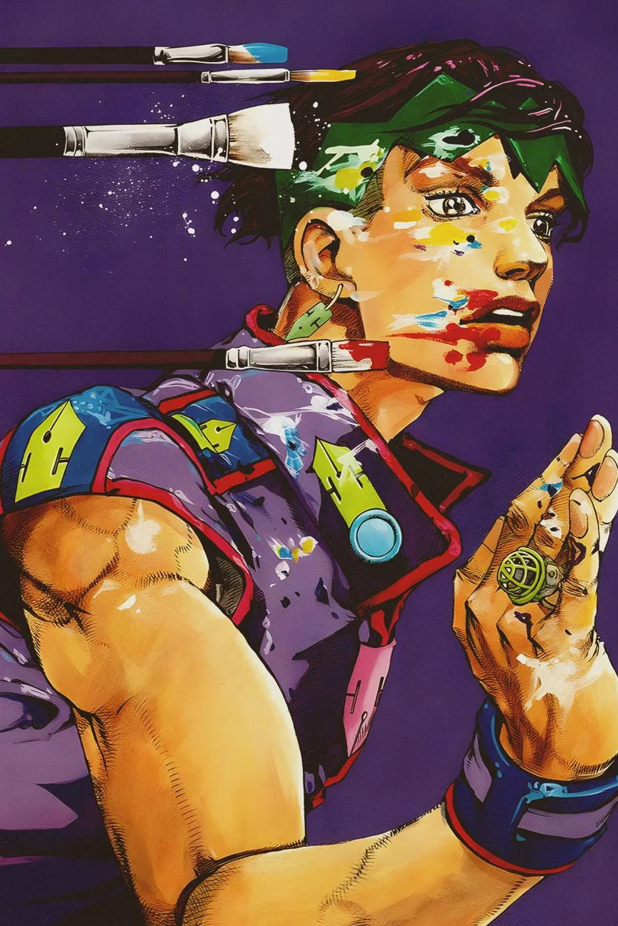 Vivid Japanese Anime Canvas Art - JoJo's Bizarre Adventure Poster