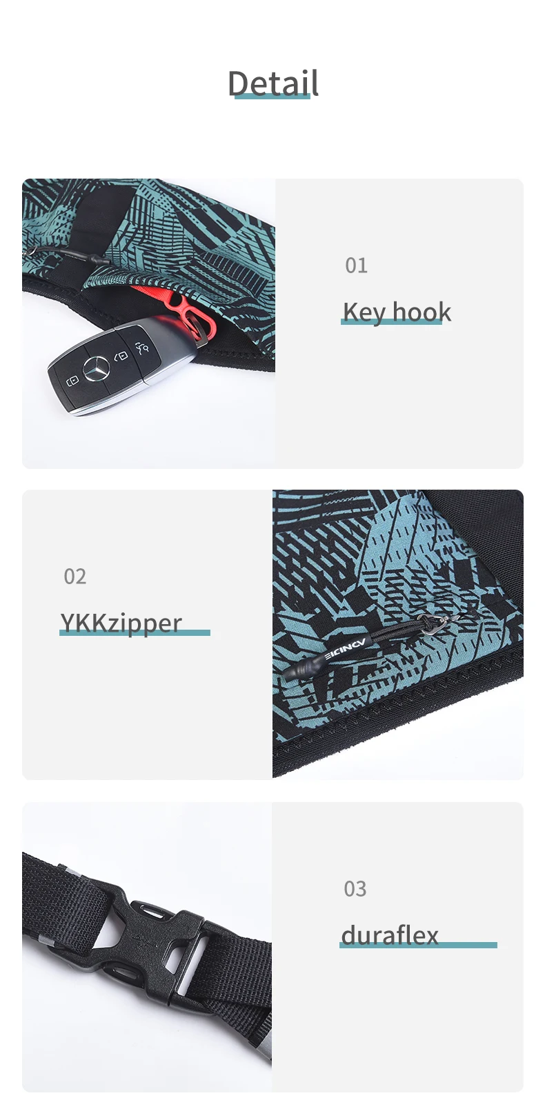 AONIJIE W8115 Unisex Lightweight Sports Running Fanny Pack Run Pocket Adjustable Waist Bag For Waist Size 68cm To 110cm