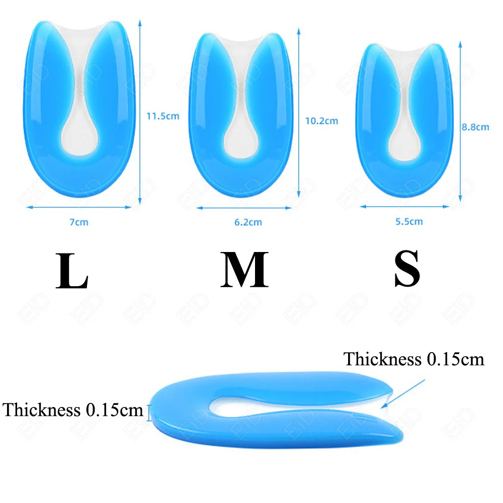 Gel Stable Heel orthopedic Insoles for plantar fasciitis Calcaneal Pain Feet Care