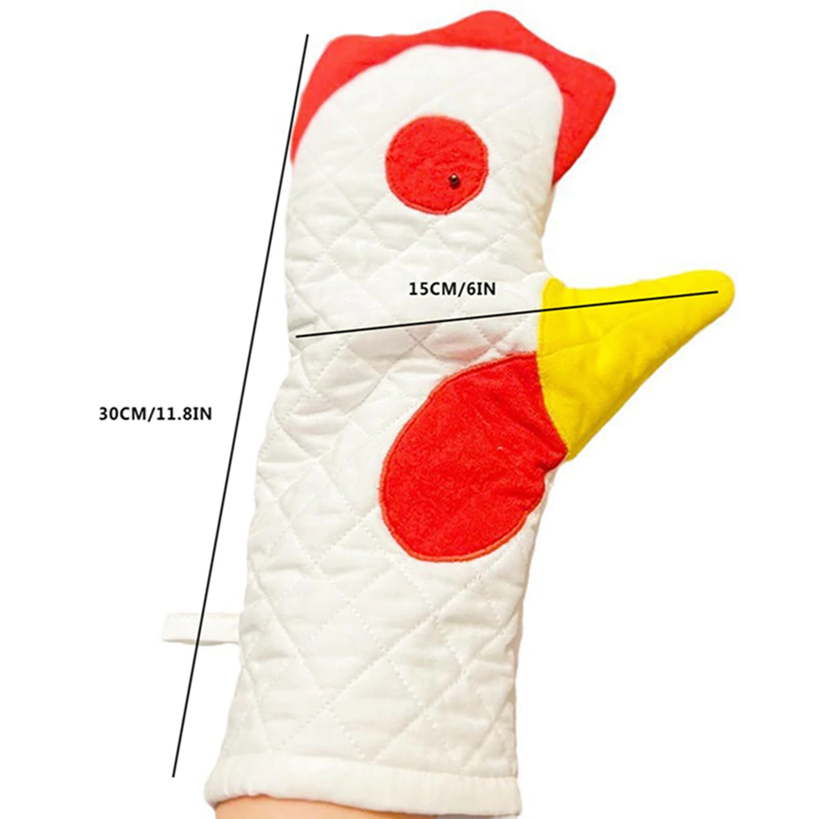 Heat Resistant Oven Mitts Cartoon Rooster Oven Gloves Gloves Microwave Heat Resistant Baking Insulation Cooking Kitchen