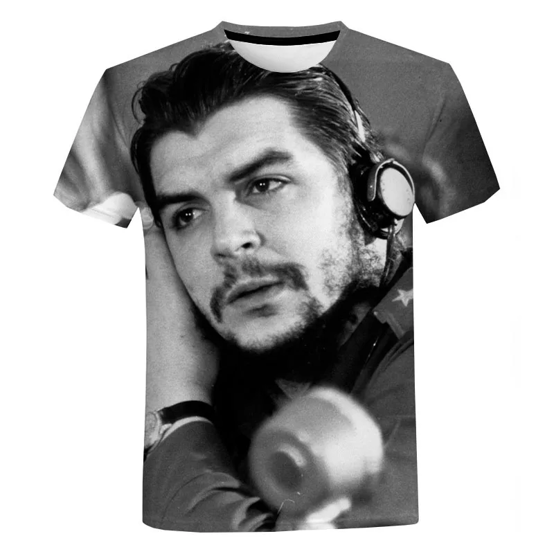 

Fashion Summer Che Guevara Printed 3D T-shirt Casual Crew Neck Short Sleeve T-shirt Harajuku Street Oversized Top