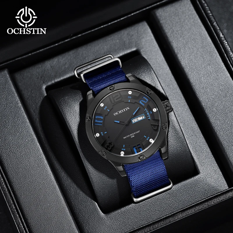 Ochstin Creative Nylon Series Simple and Comfortable Multi functional Calendar Quartz Movement Watch Men's Quartz Watch