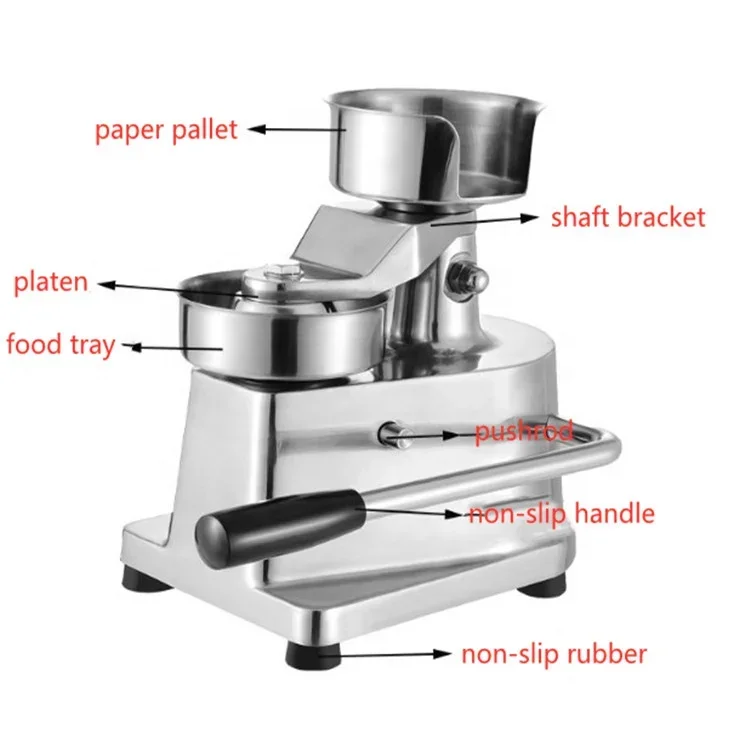 JUYOU Meat Cake Press Machine Burger Pasty Forming Machine Beef Chicken Stuffing Meat Pie Making