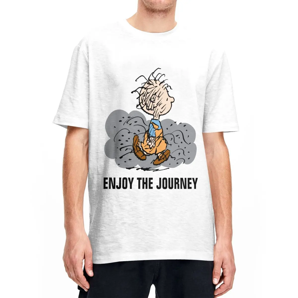 Peanuts Snoopy Pigpen Walking Cloud Uomo Donna T Shirt Vintage Tee Shirt Manica Corta Girocollo T-Shirt Puro Cotone Estate Top