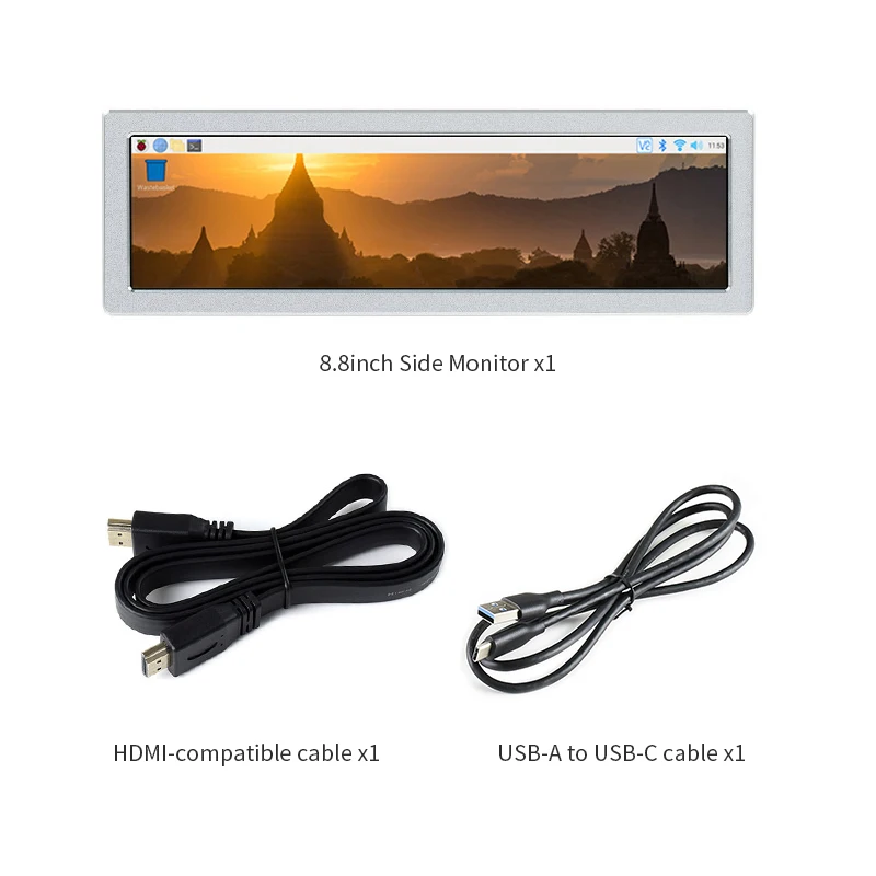 8.8 ġ IPS Ʈ  ÷   ȭ 480  1920 ȼ HDMI HiFi Ŀ, ġ ̵  