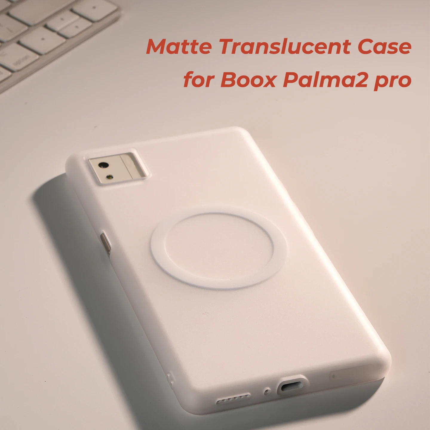 Twosheep Magnetic Matte Frosted Translucent Case with Strong Suction and Anti-Fingerprint TPU Soft Cover