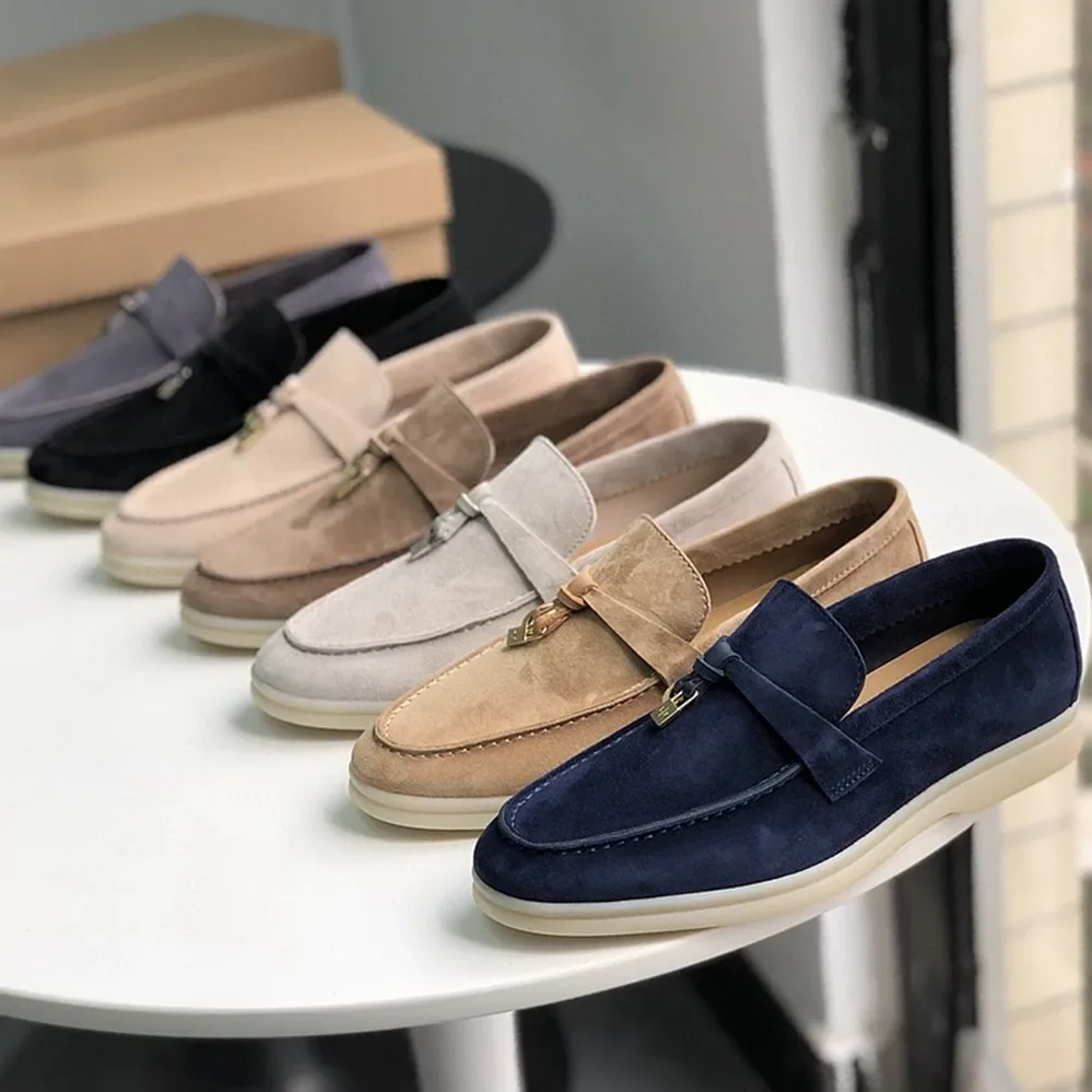 

Summer stroll Luoluo piano loafers men's casual shoes walking single shoes 2024 spring and autumn women's flat shoes mocasines