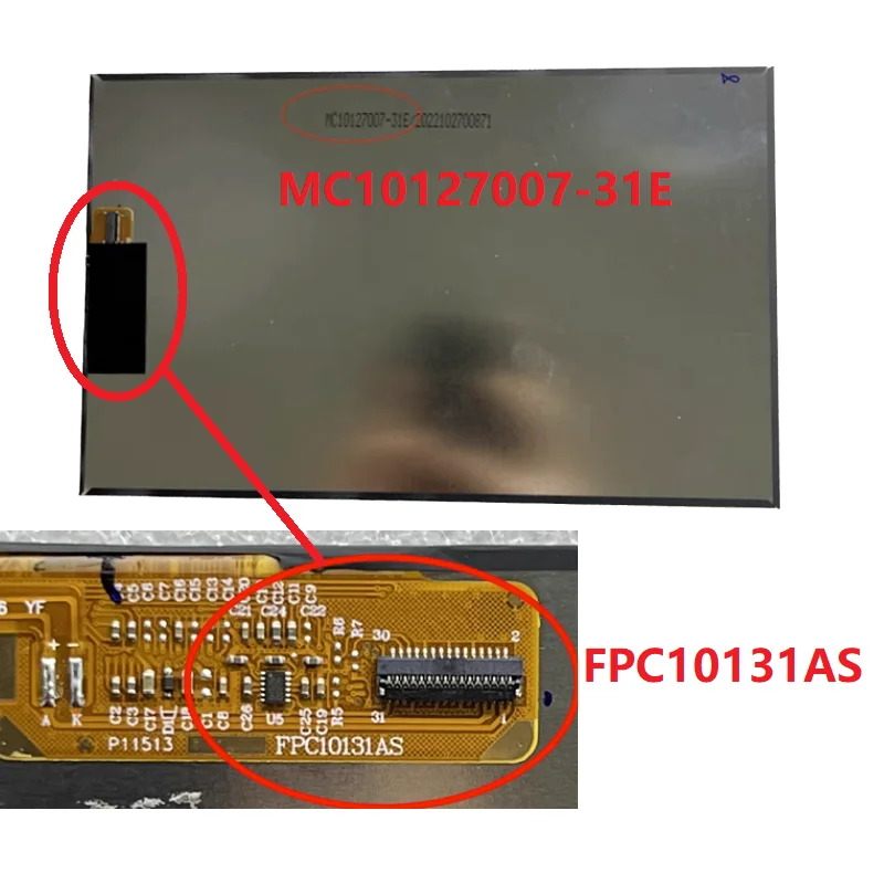 Matriz do Lcd para a Exposição da Tabuleta 10.1 Polegada 31 Pin Fpc10131aq Dc1012700631 Fpc10131ar Mc10127007-311a Fpc10131as Mc10127007-31e - Imagem 2