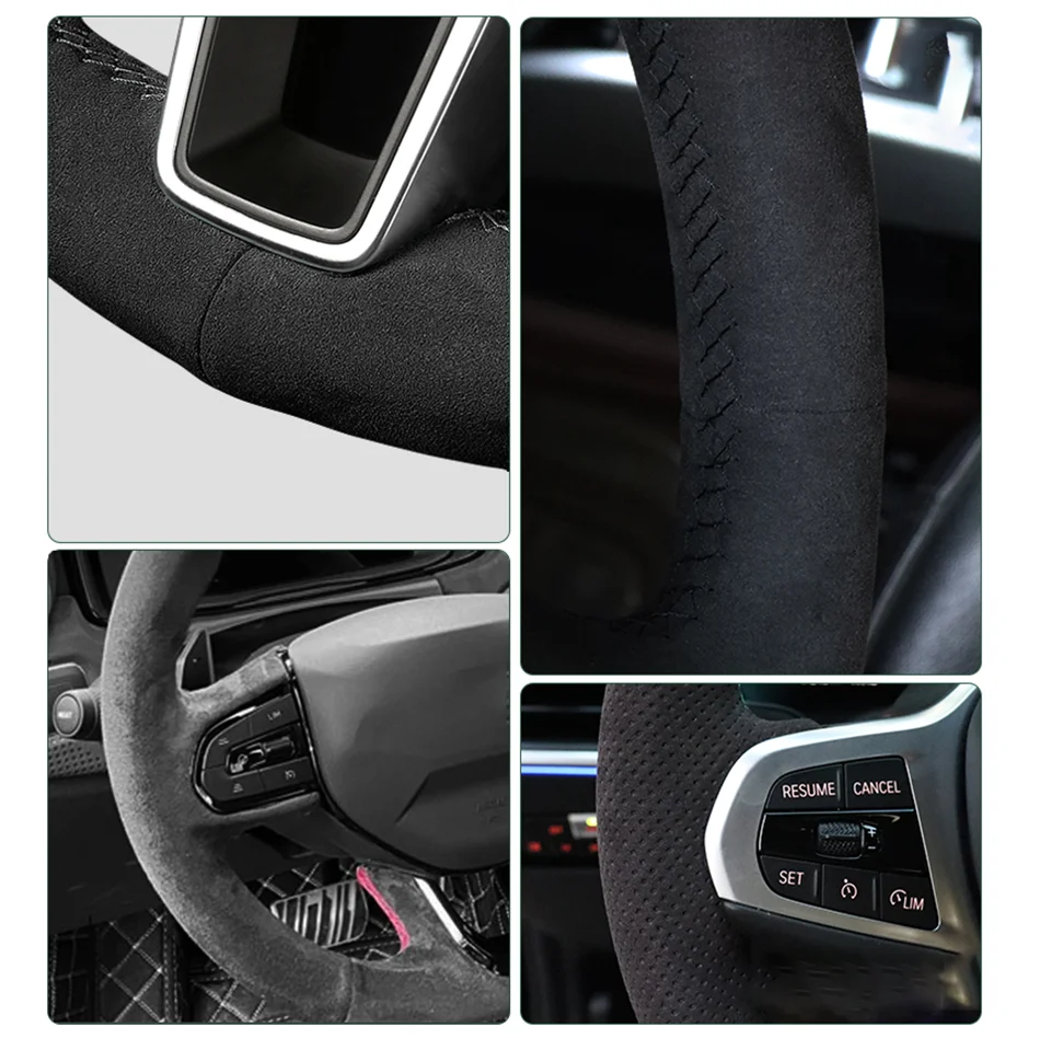 Custom Car Lenkrad Abdeckung Wildleder 100% Fit Für Ford Mondeo Fusion 2013-2019 RAND 2015-2019 Auto innen Zubehör – Detail 4