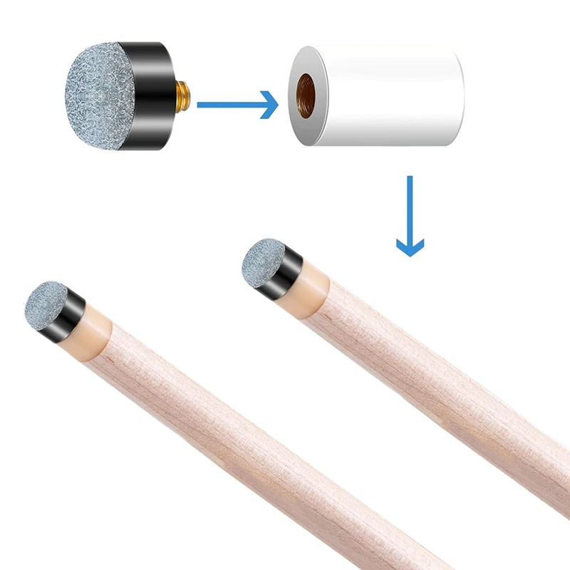30Pcs Pieces 12 Mm/13 Mm Billiard Pool Cue Stick Tips Screw On Tips Ferrules Replacement Billard Pool Accessories 6