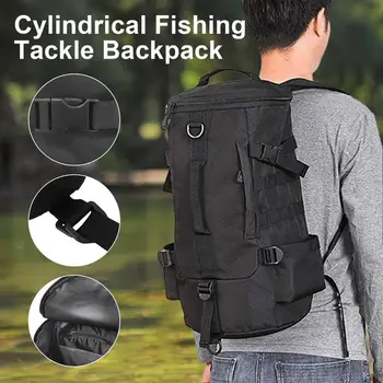 35-55L Fishing Tackle Backpack Large Capacity Polyester Fishing Rod Reel Bags Multifunctional Waterproof Fishing Gear Bag 3