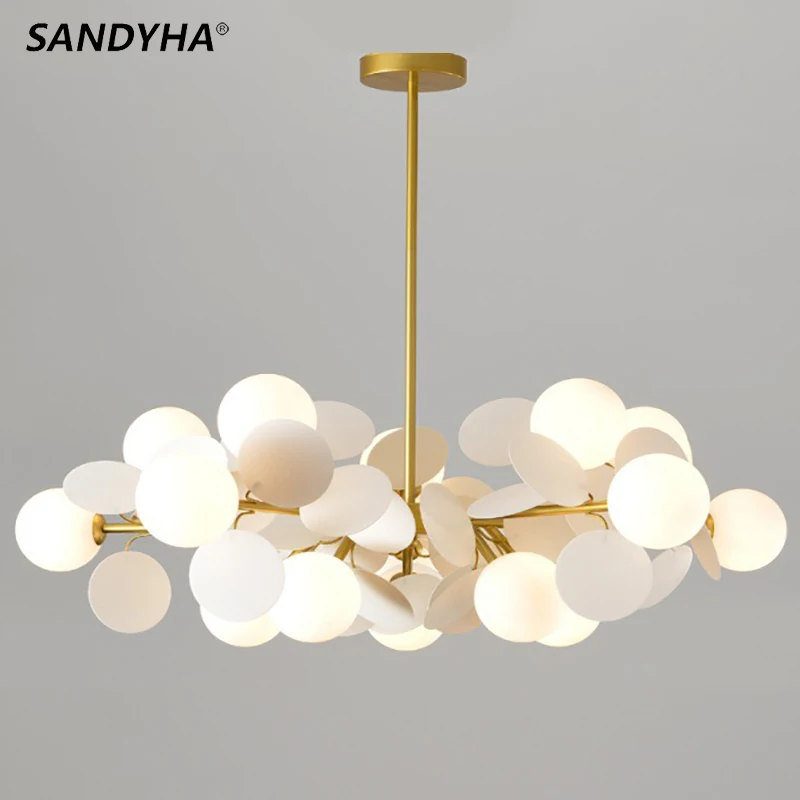 Modern Luxury Nordic Chandeliers Glass Ball Children's Bedroom Living Dining Room Colorful Home Decor Hanging Lightings pendant lights pendant lamp chandelier lighting rope pendant lamp