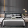 1400TC Egyptian Cotton Grey Luxury Hotel Style Hollow Wide Edge Bedding Set Duvet Cover Bed Sheet Fitted Sheet Pillowcases 4Pcs 1