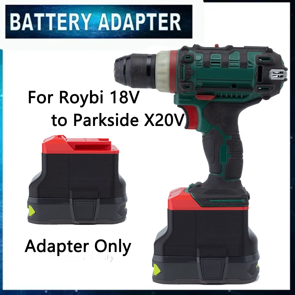 Adattatore Convertitore Batteria Per Batteria Agli Ioni Di Litio Roybi One + 18V A Utensile Elettrico Lidl Parkside X20V (Batterie Non Incluse)