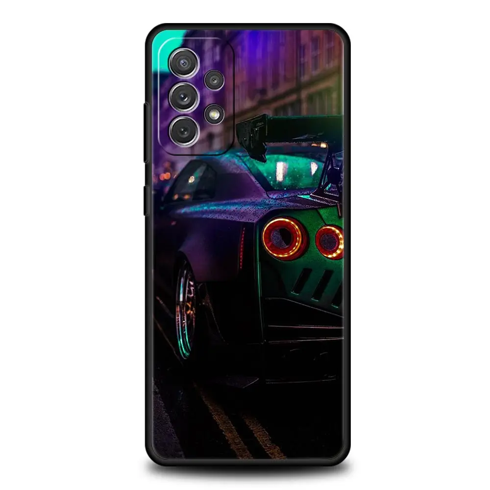 JDM Sport Car Design Phone Case - Blue and Red Duo Tone Cover