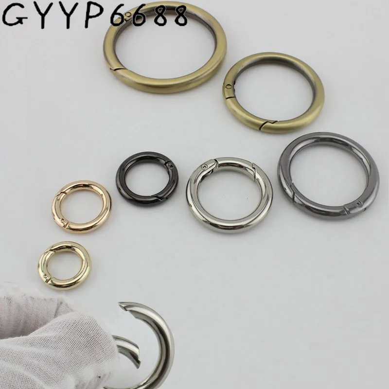 10-30pcs 6colors 38mm 50mm Snap Clip Trigger Spring Ring for Making Purse Bag Handbag Handle Connector 24mm 27mm keychain thick round aluminum metal chain spring ring light weight straps bags handbag handles easy match accessories