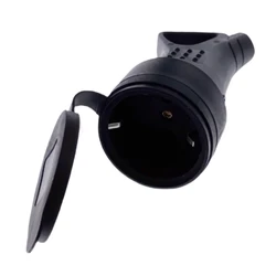Enhanced Waterproof Industrial Electrical Connector - 16A 250V, Anti - Drop Design, High Power Rubber Socket - EU Plug (Socket)