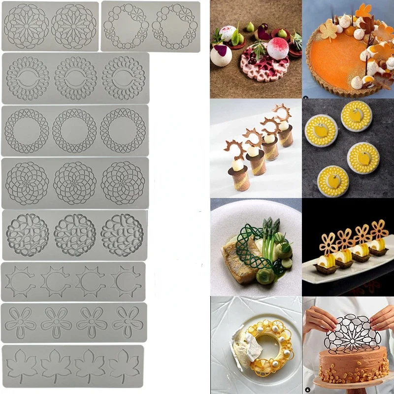 

Leaf Fondant Lace Pad Mould Coral Maple Leaf Butterfly Chocolate Silicone Mold Printing Pad Baking Mould Cake Decoration