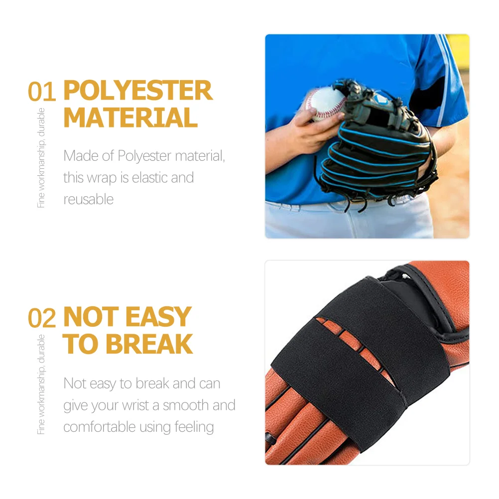 2 Pcs Baseball Glove Strap Reusable Gloves Band Gift Wrapping Polyester Catcher Protector Man for Men