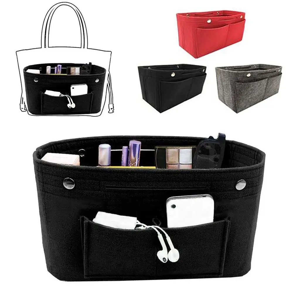 Confidential-Travel-Bag-Insert-Organizer-Felt-Insert-Bag-Purse-Liner ...