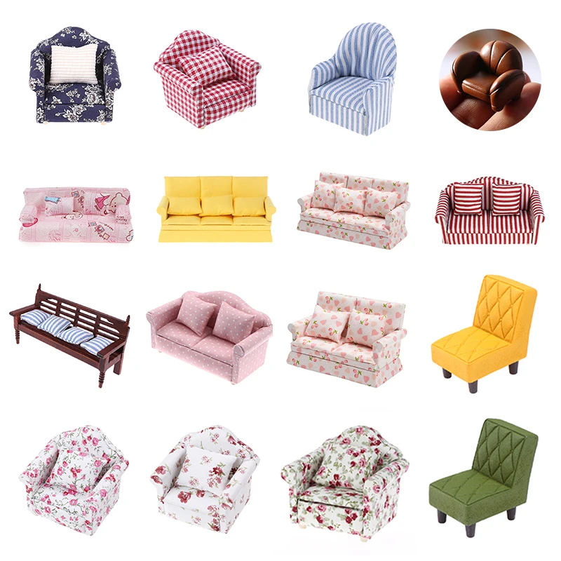 Dollhouse Miniature 1 12 Sofas Dolls Sofa Dollhouse Furniture 1 12