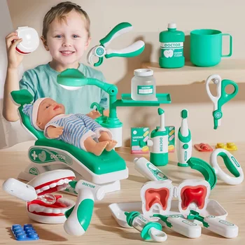 Set Medico per Bambini con Strumenti Dentali, Gioco di Simulazione Dentista, Giocattoli per Giochi di Ruolo per Ragazzi e Ragazze, Regalo