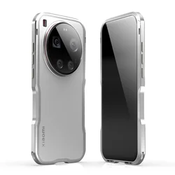 Blade Metal Bumper Frame Snap Lock Shockproof Lens Protection Hard Case Cover for Xiaomi 15 PRO (Silver)