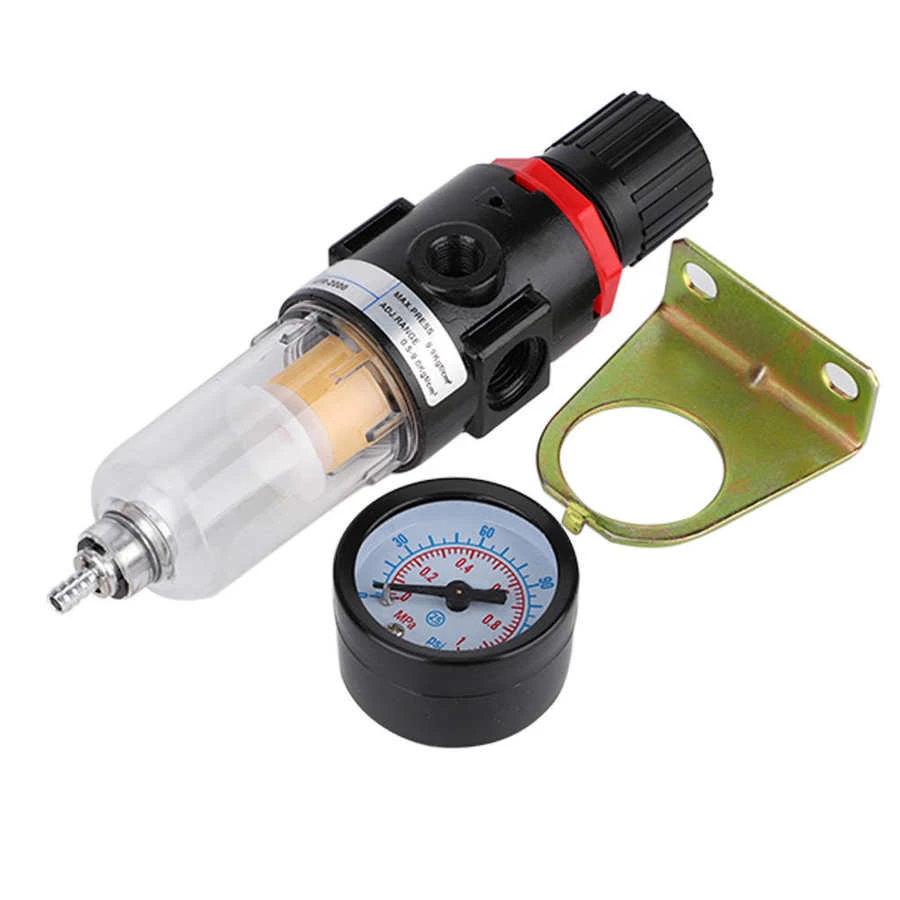 Air Pressure Regulator Oilwater Separator 1/4'' Air Compressor Filter