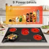 30" 5 Burner Built-in Electric Stove Top Glass Cooktop 8400W Power Safety Lock Timer Indicator Compatible with Various Pots Easy 2
