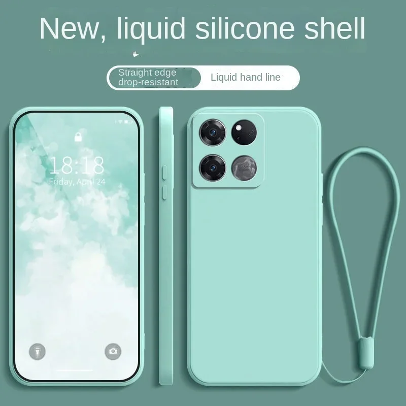 Liquid Silicone Lanyard Ring Holder Case with Camera Lens Protection