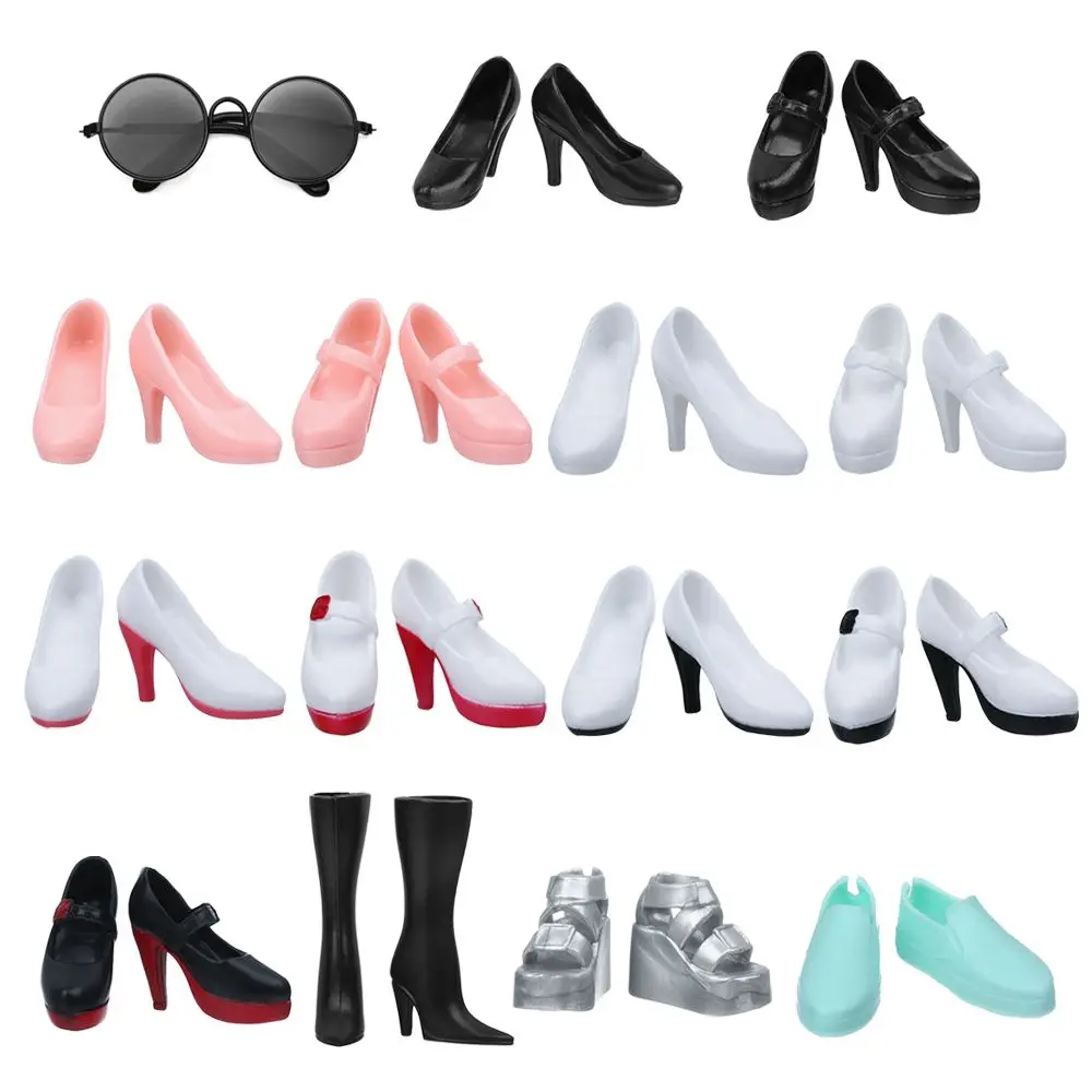 Multistyles Sneakers High Heel Foot Flat Shoes Sandals For 30cm Doll Daily Wear Fashion Shoes For 11.5" Doll Accessories Toys