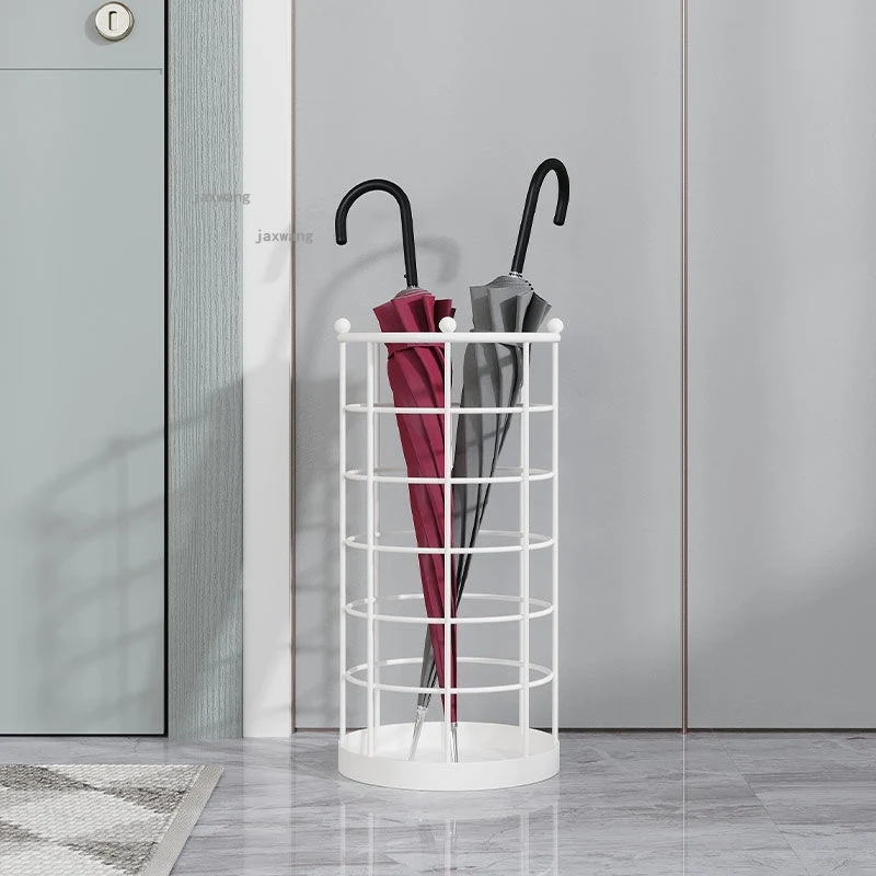 Luxury Household Umbrella Stands Simple Modern Office Wrought Iron Umbrella Rack Creative Small Apartment Hotel Tube