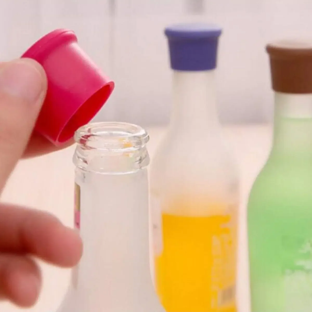 Flexible Silicone Beer Cork Cocktail Glass Bottle Stopper, Durable Bar Accessories, House Wine Bottle Cap, Seal, Food Grade, Bar