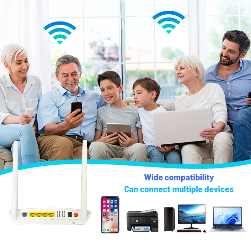 Optical network terminal FTTH GM630 Ont, WLAN+2.4g&5g AC dual band WIFI Xpon Onu, supports OMCI 4GE Lan port modem
