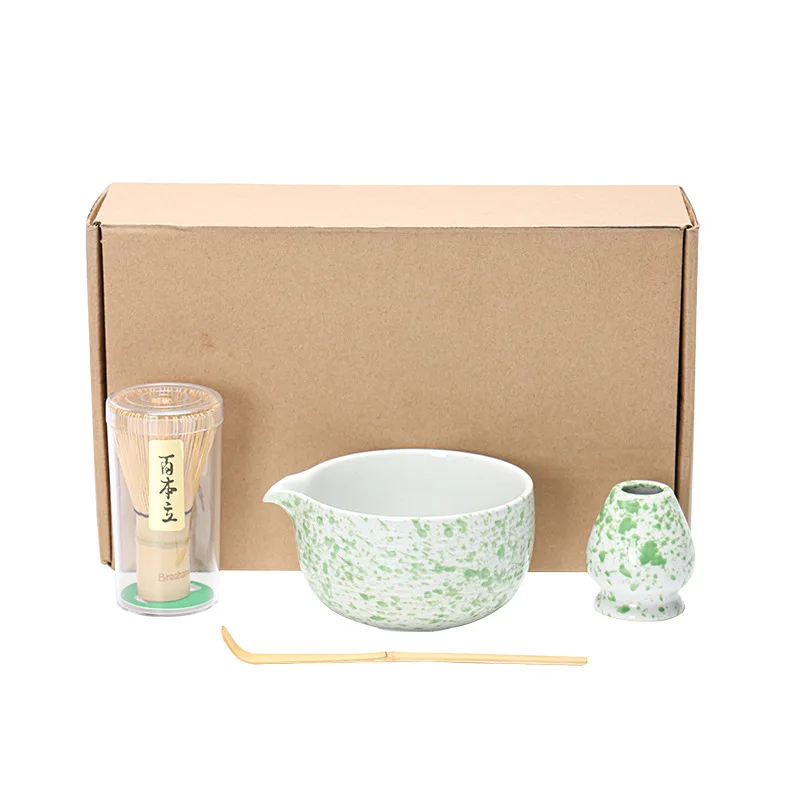 Japanese Matcha Set Handmade Home Easy Clean Bowl Bamboo Whisk Teaspoon Tea Sets Tea Making Tools Accessories 1/2/4pcs