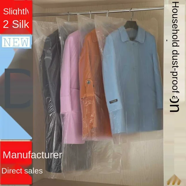 50Db Ruhák Porfedél Eldobható Porruhát Táska Vízálló Ruhadarabok Szekrény Függő Ruha Kabát Por Burkolat - Image 2