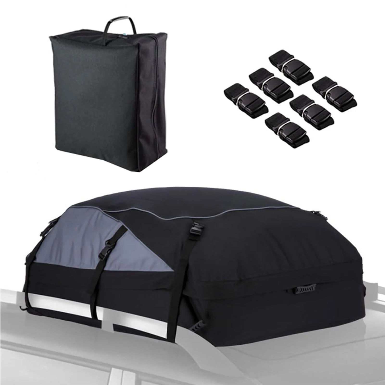 VehicleSoftShellCarrierCarCargoRoofBagFoldableRoofBoxStorage