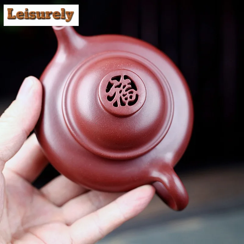 180ml Elegant Yixing Purple Clay Teapots Handmade Bless Pot Raw Ore Dragon's Blood Sand Kettle Zisha Tea Set Collection Supplies