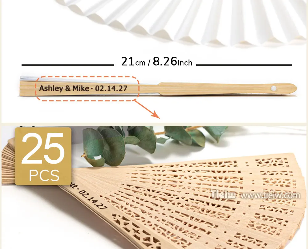 Custom Wedding Fans-Hand Fan For Bridal Shower Beach And Summer Wedding Favors-Personalized Rustic And Elegant Wooden Fan 13 S2c667e0956af4069af9f00a49de7e7993