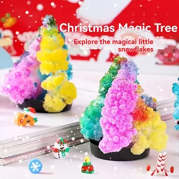 3pcs Magic Christmas Tree Paper Flowering Growth DIY Craft Toy  Creative Watering-Grow Crystal Gift for New Year's Festive