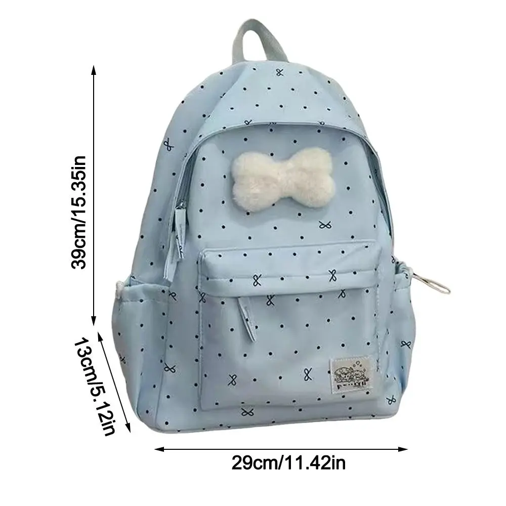 New Large Capacity Bow Backpack Breathable Ultra-light Girls Backpack Nylon Students Bookbags 6