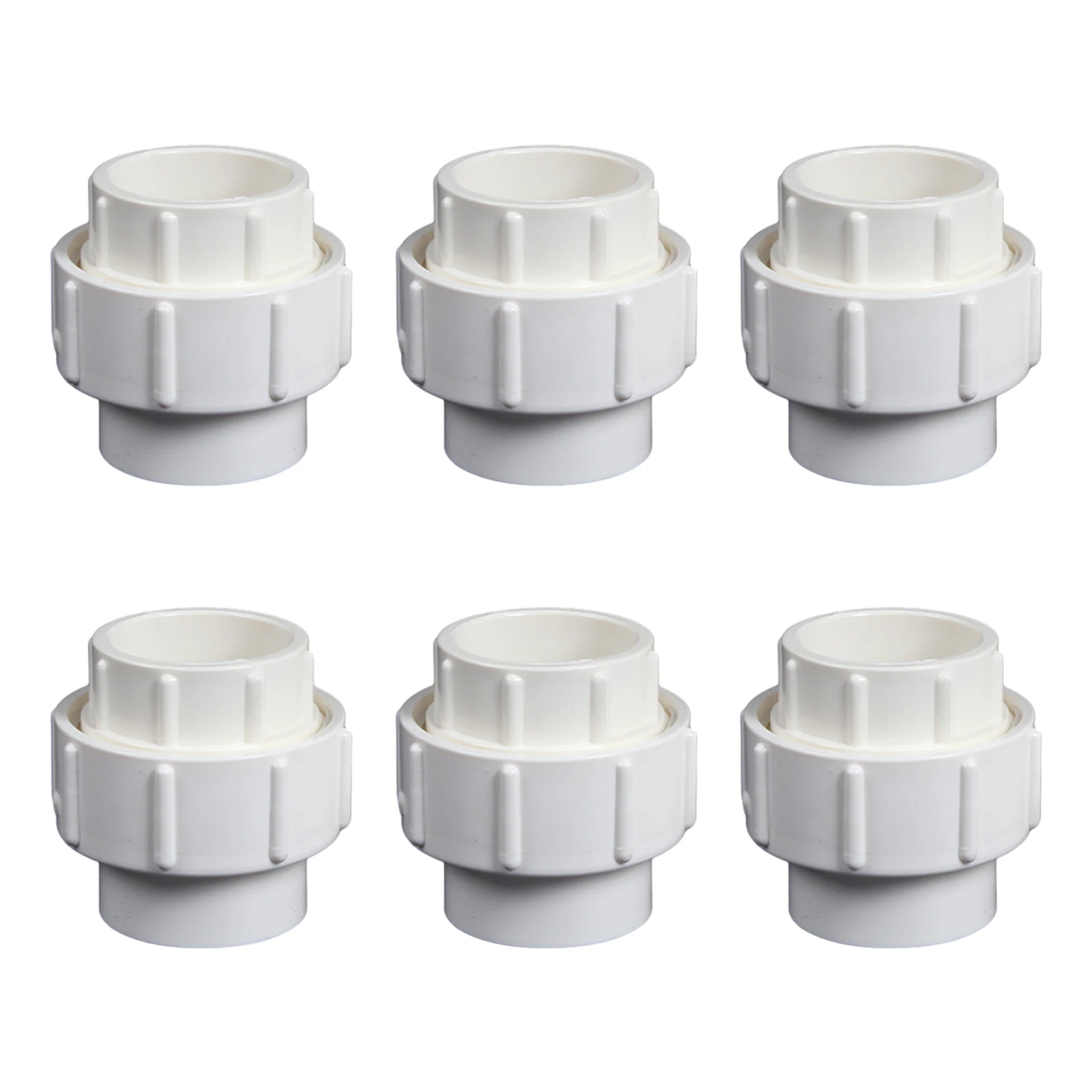 

6pcs Slip Union Socket Convenient Applications Plumbing Port Sturdy Coupling Pipe Fitting PVC Adapter Swimming Pools Garden