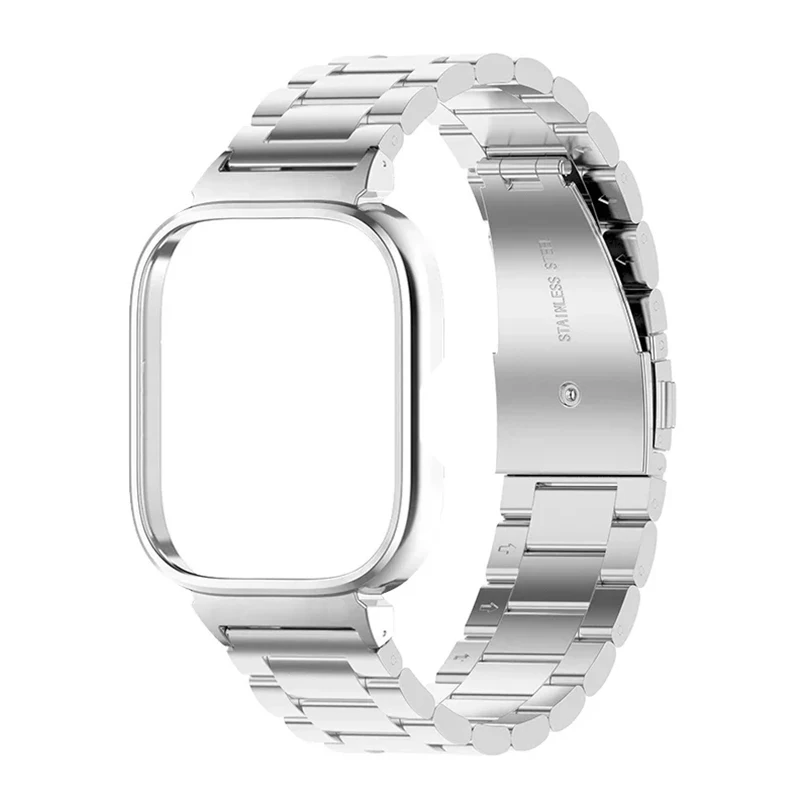 Stainless Steel Watchband with Protective Metal Strap Case