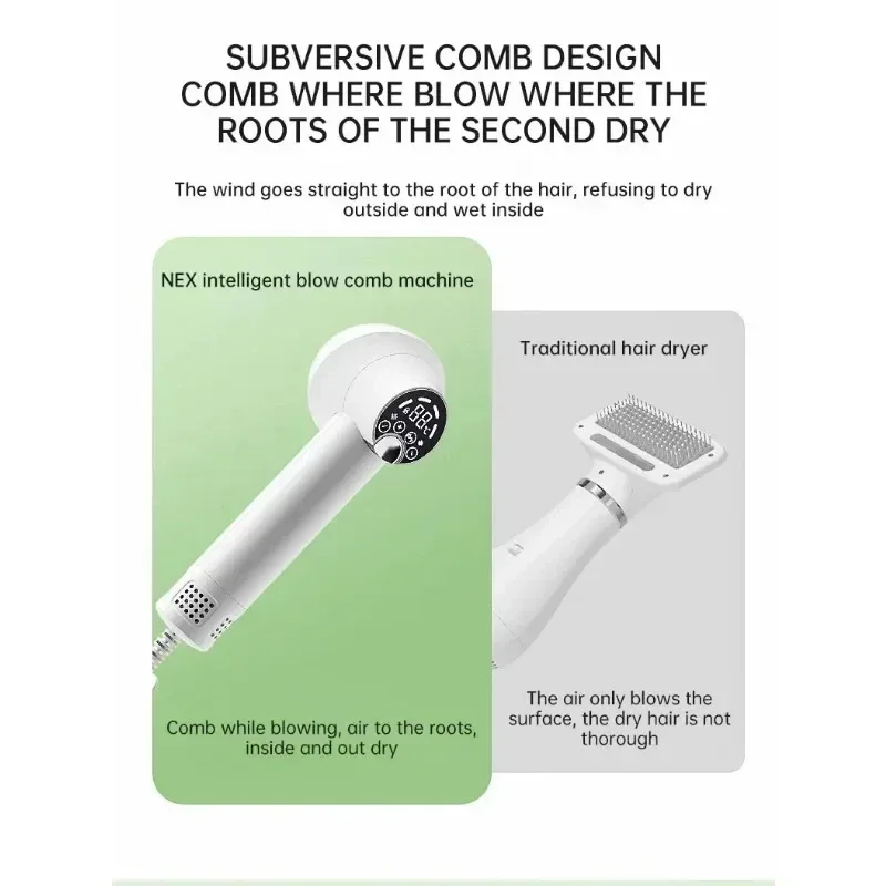 Pet Dog Hair Dryer 2-in-1 Cat Grooming Hairdressing Blow & Comb Low Noise Pet Cleaning Smart Hair Dryer