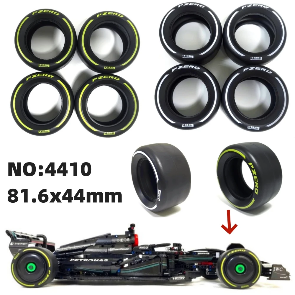 

В наличии 4 шины 4410 81,6x44 мм Pzero0 совместимы с Lego 42171 42141 F1 CADA автомобиль MOC Строительные технологии аксессуары блоки