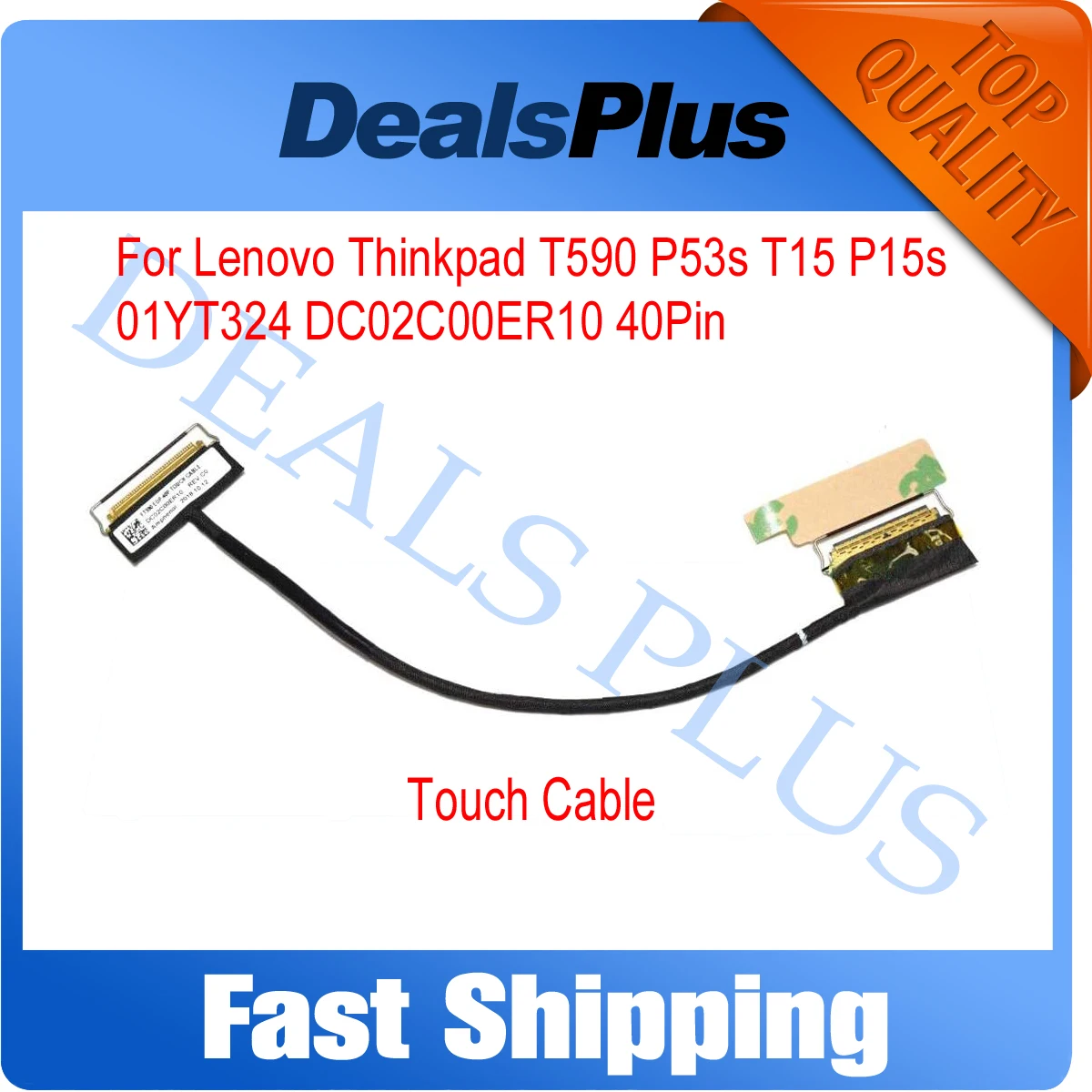 

New Replacement LCD EDP Touch Screen Cable For Lenovo Thinkpad T590 P53s T15 P15s 01YT324 DC02C00ER10 40Pin