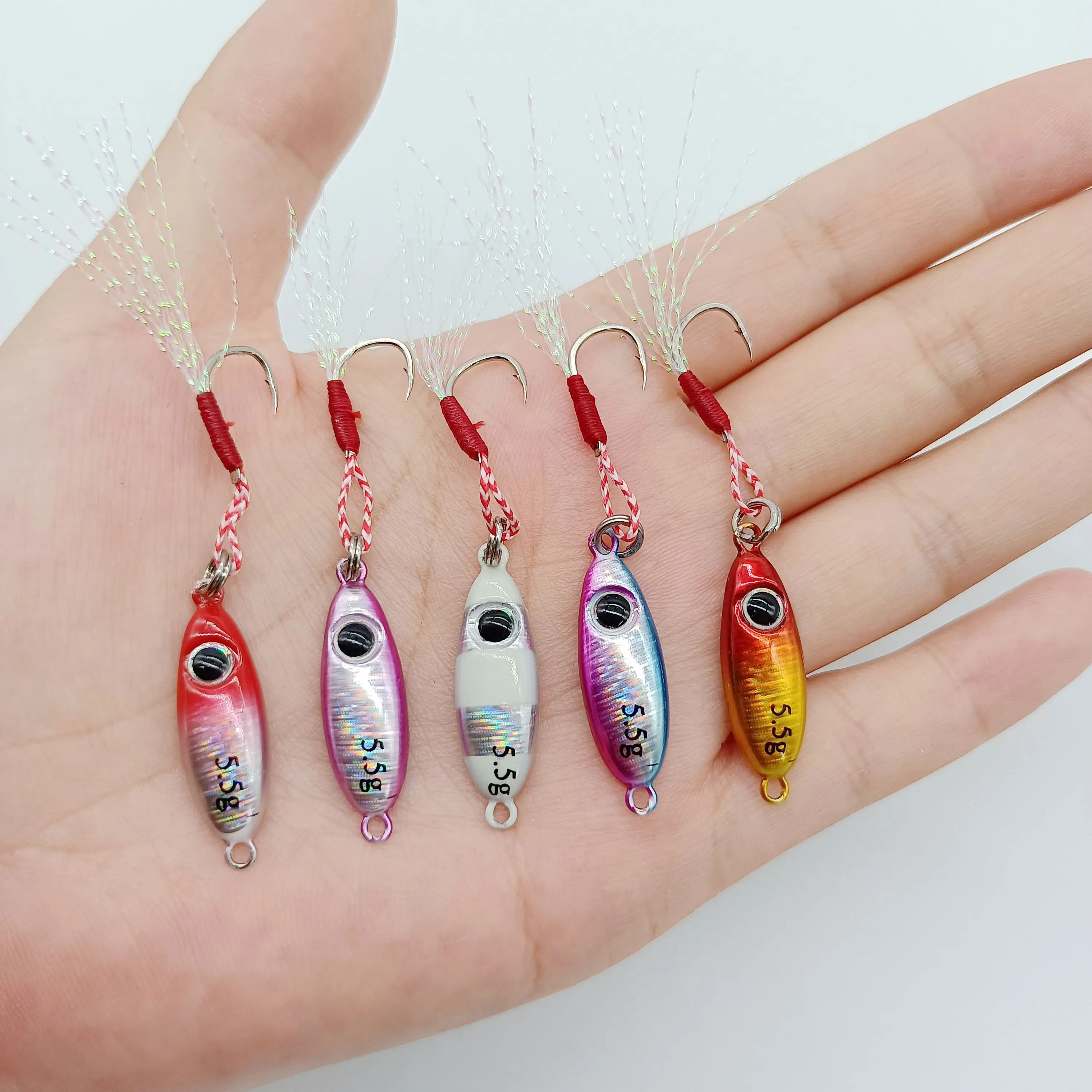 HOOFISH5PCSLOTMicroJigFishingLures55g75g10g14g17g21g