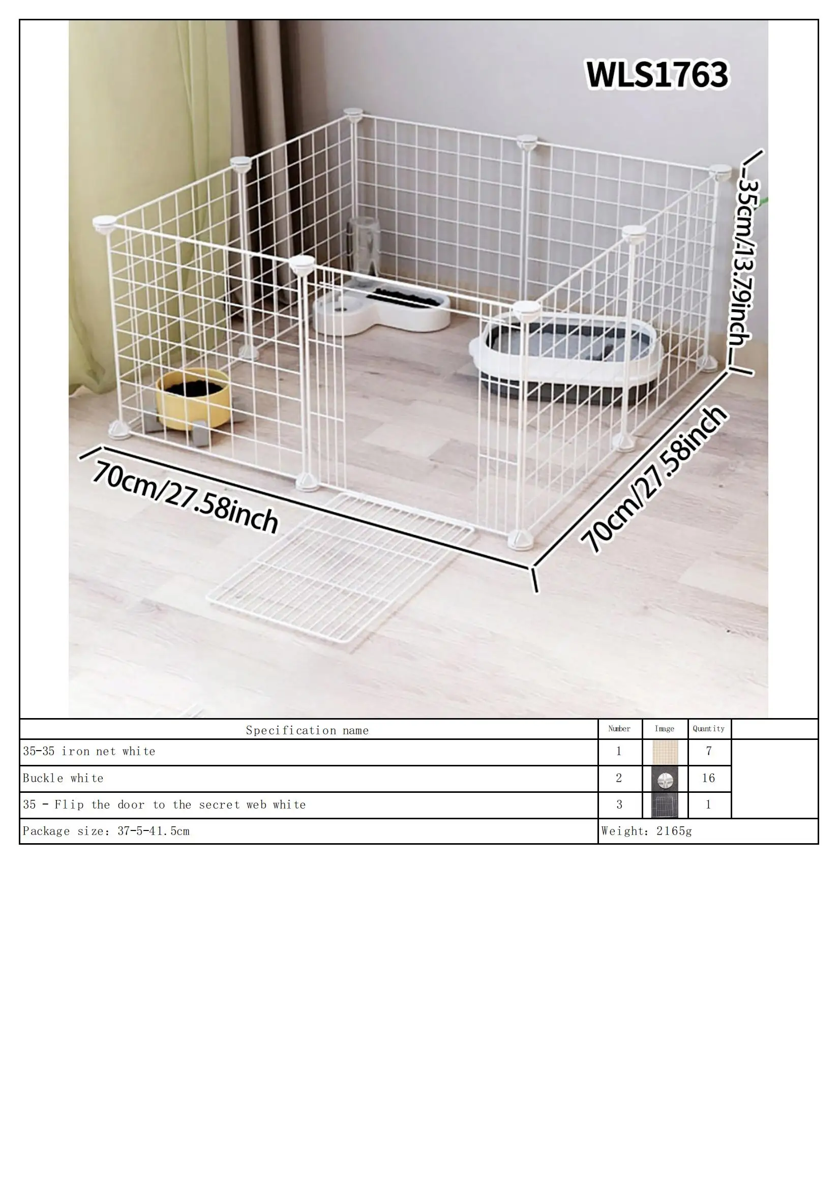 سياج الحيوانات الأليفة الداخلي مع بوابة شبكية حديد...