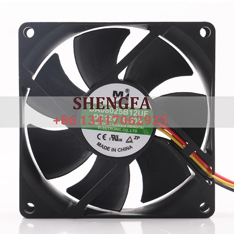 Original One Union 24V 48V DC12V 0.50A EC AC 80X80X25MM 8025 8CM High air capacity chassis power supply DA08025B12UF cooling fan original 3110kl 05w b50 8025 8cm 24v 0 15a super durable fan drive