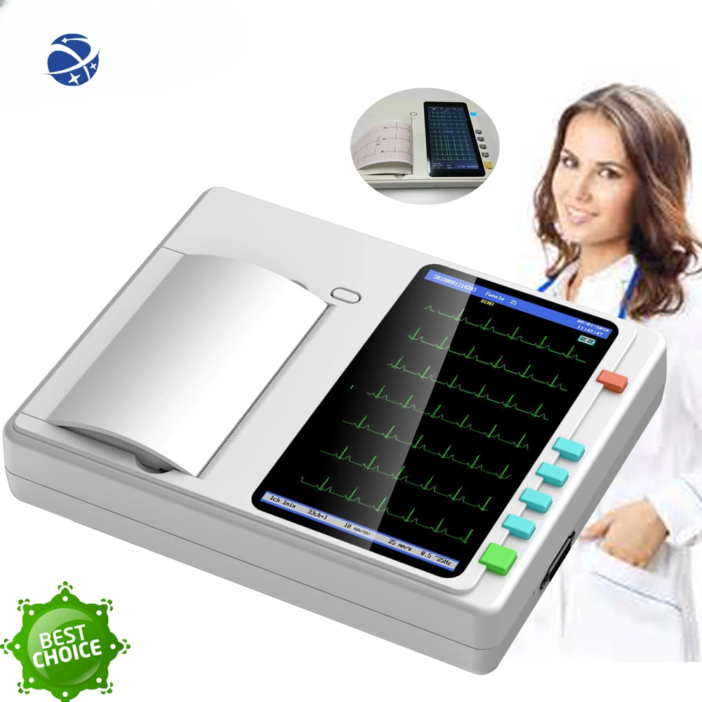 

Yyhc CE ECG 3-канальный новейший медицинский 12-свинцовый ЭКГ-аппарат с USB-портом